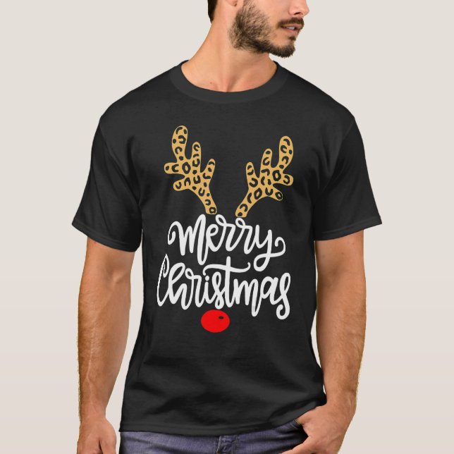 Merry Christmas Reindeer Christmas Family Women T-Shirt (Vorderseite)