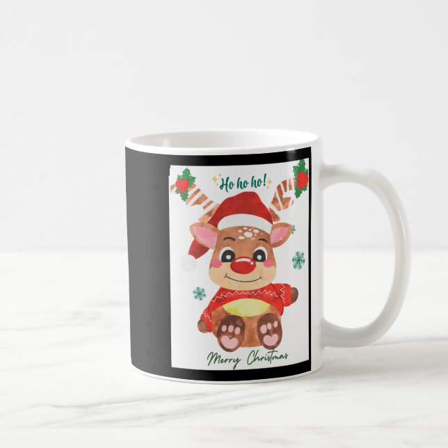 Merry Christmas Reindeer Festive Fun Toddler  Kaffeetasse (Rechts)