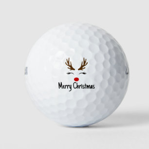 Merry Christmas Reindeer Golfball