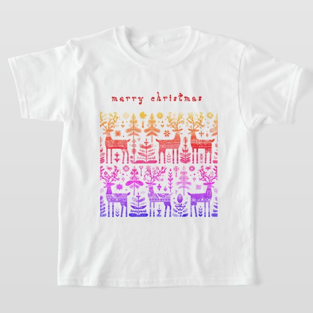 Merry Christmas Reindeer T-Shirt (Ablage )