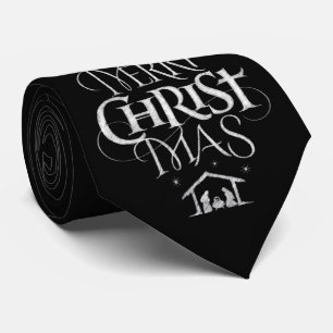 Merry CHRISTmas Religious Chalkboard Calligrafy Krawatte