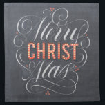 Merry CHRISTmas Religious Marquee Chalkboard Chalk Serviette<br><div class="desc">Lichte seinen Namen in marquee Lichtern auf und erinnere dich daran, warum wir "Fröhliche Weihnachten" sagen. Dieses Design kommt in ein paar Variationen und Sie könnten gewollt, sie alle zu Karo zu sehen, genau welche Richtung Sie gewollt haben. Die berufliche Schrift von Ivan Angelic wird in Schwarz mit weißem Hintergrund...</div>