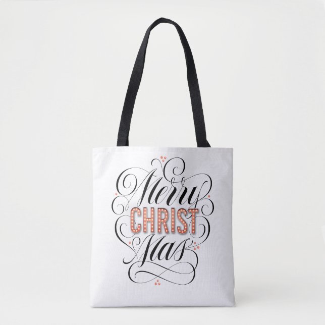 Merry CHRISTmas Religious Red Marquee Calligraphy (Vorderseite)