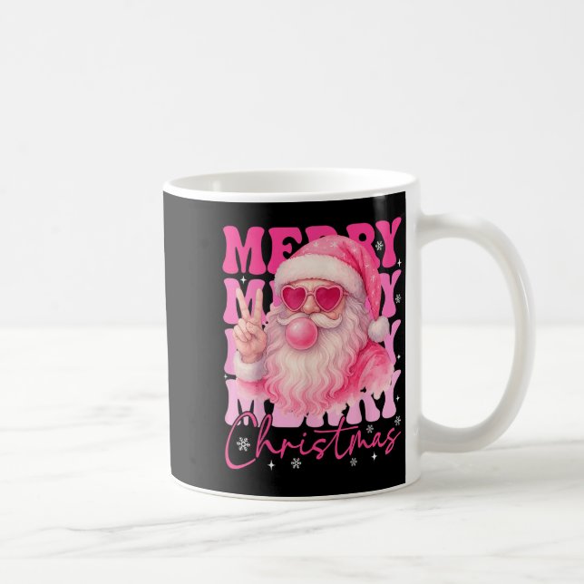 Merry Christmas Retro Nk Santa Bubblegum Xmas Holi Kaffeetasse (Rechts)