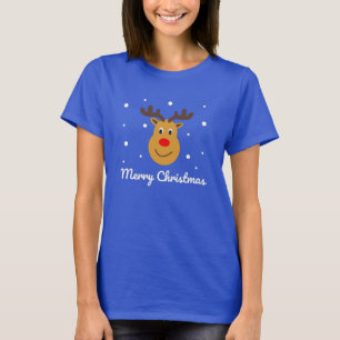 Merry Christmas Rudolph Reindeer T-Shirt
