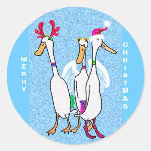 MERRY CHRISTMAS RUNDER AUFKLEBER