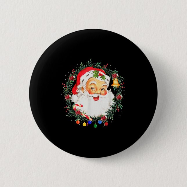 Merry Christmas Santa Claus Nk Afro African Americ Button (Vorderseite)