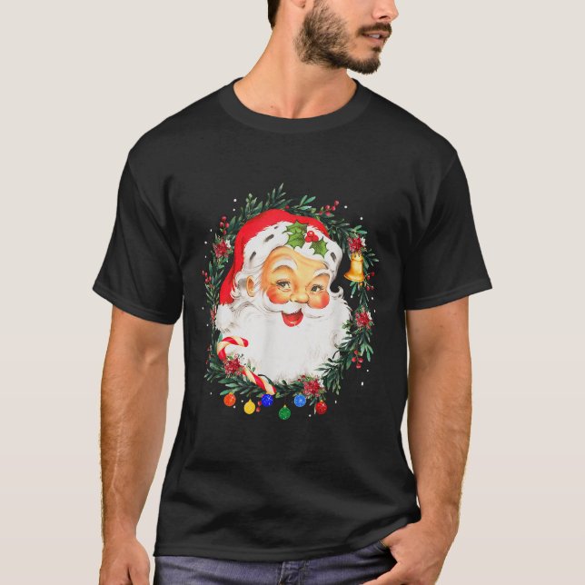 Merry Christmas Santa Claus Nk Afro African Americ T-Shirt (Vorderseite)