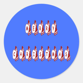 Merry Christmas Santa Claus Runder Aufkleber