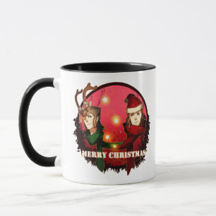 MERRY CHRISTMAS SANTA CLAUS SNOWMAN DEER LOKI THOR TASSE