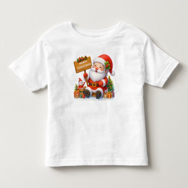 Merry Christmas Santa Funny  Kleinkind T-shirt (Vorderseite)
