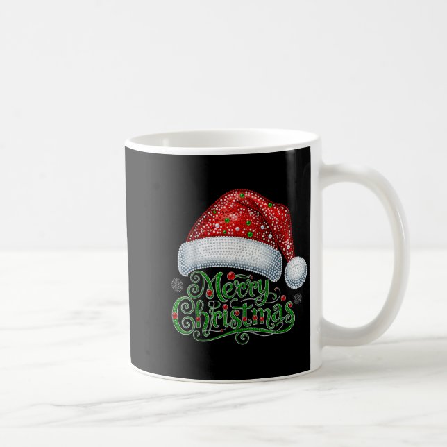 Merry Christmas Santa Hat Xmas Family Matching Paj Kaffeetasse (Rechts)