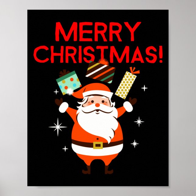 Merry Christmas Santa Holiday  Poster (Vorne)