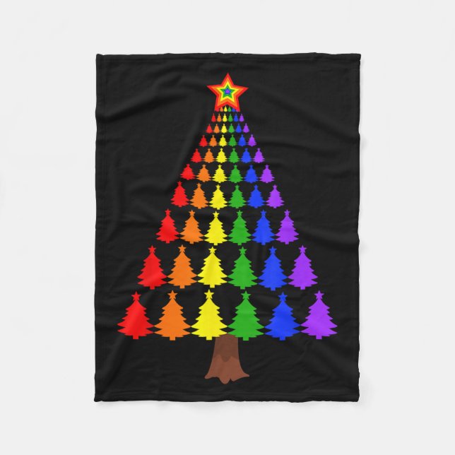Merry Christmas Santa Human Lgbt Gay Pride Flag Xm Fleecedecke (Vorderseite)