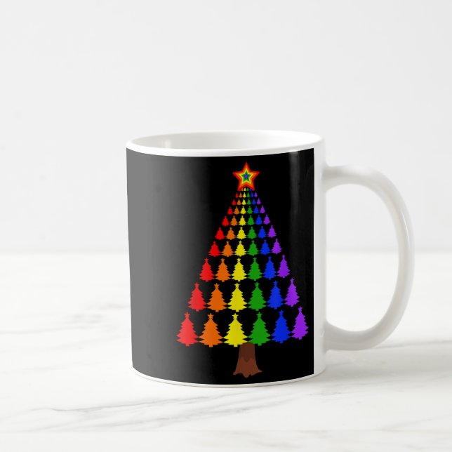 Merry Christmas Santa Human Lgbt Gay Pride Flag Xm Kaffeetasse (Rechts)