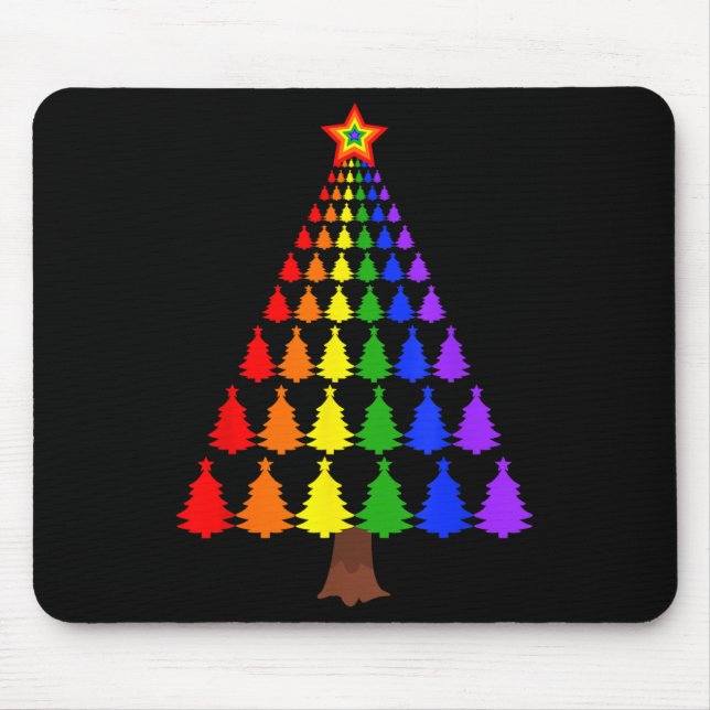 Merry Christmas Santa Human Lgbt Gay Pride Flag Xm Mousepad (Vorne)