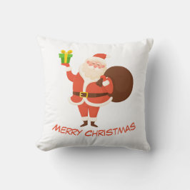 Merry Christmas Santa Throw Pillow Kissen