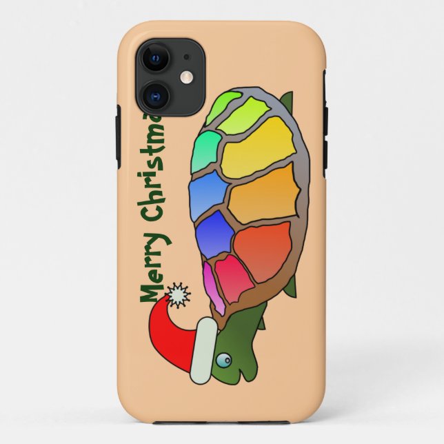 "MERRY CHRISTMAS" SANTA TURTLE Case-Mate iPhone HÜLLE (Rückseite)