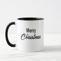 MERRY CHRISTMAS SCHWARZ UND WEISS