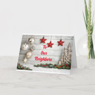 MERRY CHRISTMAS/SEHR GLÜCKLICH NEUES JAHR *NACHBAR FEIERTAGSKARTE