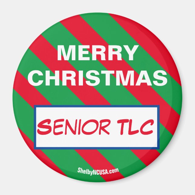MERRY CHRISTMAS Senior TLC Magnet (Vorne)