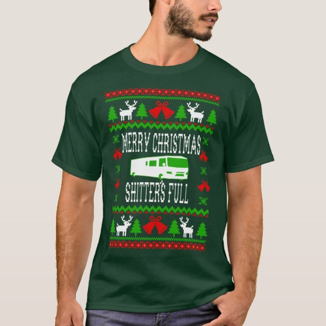 Merry Christmas Shitters Full Ugly Christmas Sweat T-Shirt (Vorderseite)