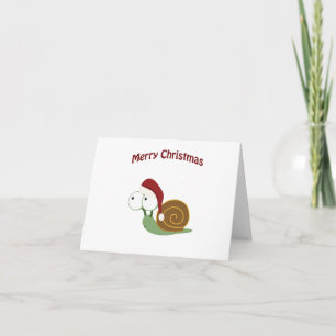 Merry Christmas! Snail Feiertagskarte