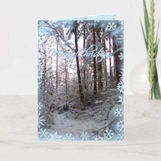 MERRY CHRISTMAS SNOW SCENE VON SHARON SHARPE FEIERTAGSKARTE