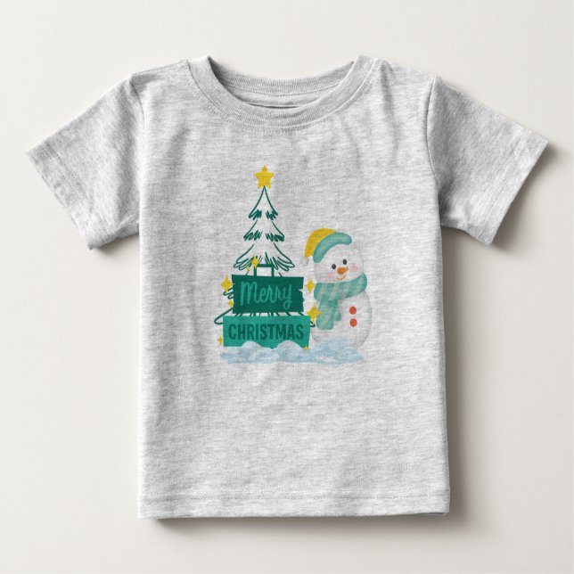 Merry Christmas Snow T-shirt (Vorderseite)