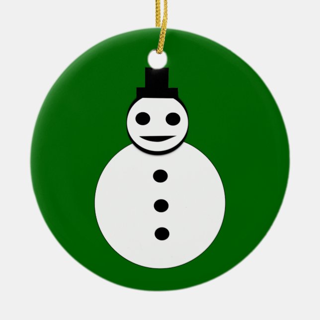 Merry Christmas Snowman Custom Tree Ornament (Vorne)