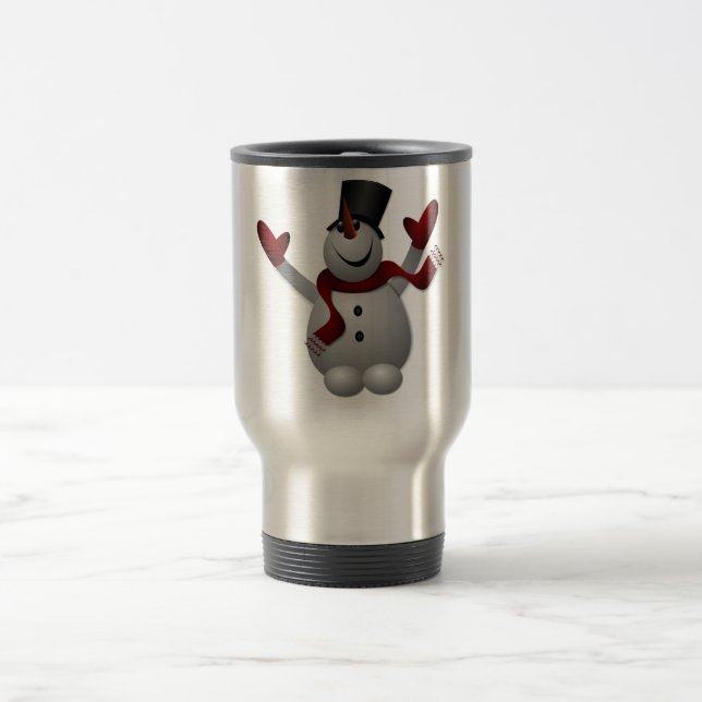 "MERRY CHRISTMAS" SNOWMAN REISEBECHER (Mittel)