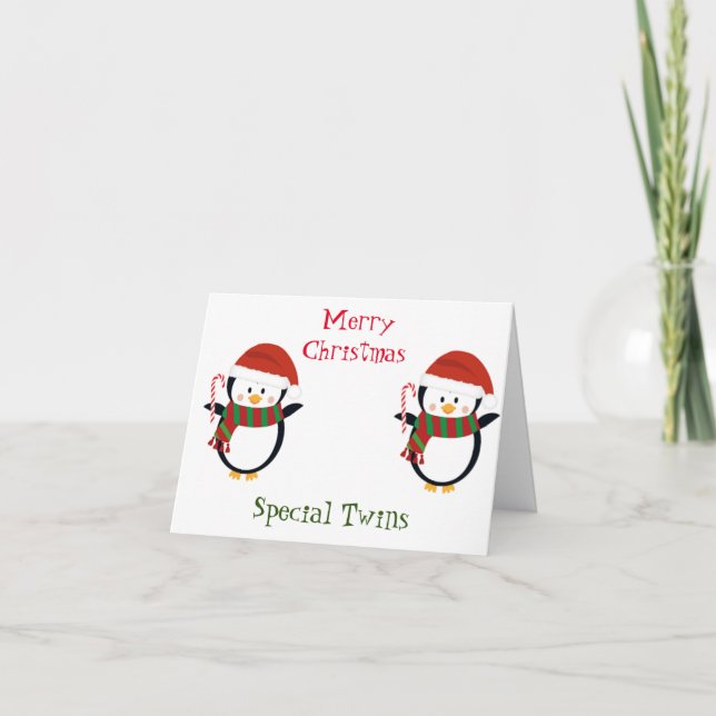 MERRY CHRISTMAS "SPECIAL TWINS" CARD KARTE (Vorderseite)