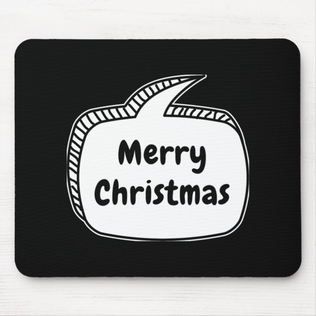 Merry Christmas Speech Bubble Toddler T Shirt  Mousepad (Vorne)