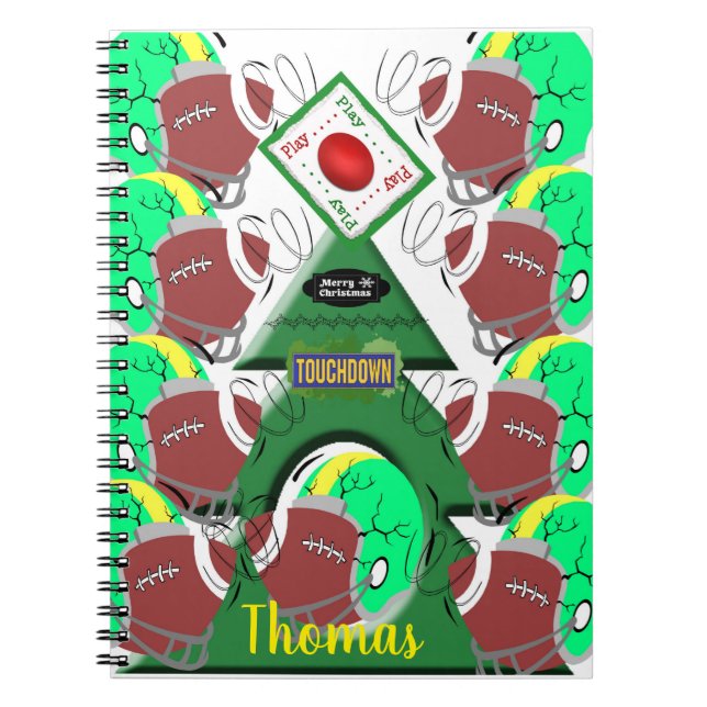 Merry Christmas Spiral Notebook Notizblock (Vorderseite)