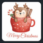MERRY CHRISTMAS Square Sticker<br><div class="desc">Genießen Sie den Urlaubssgeist mit unserem Weihnachtsaufkleber! Der charmante Aufkleber zeigt das Wesen der Weihnachtszeit mit klassischen saisonalen Symbolen und lebhaften Farben. Der quadratische Aufkleber eignet sich hervorragend für die Dekoration von Geschenken, Karten, Umschlägen oder persönlichen Gegenständen und fügt Ihren Kreationen eine festliche Touch hinzu. Mit diesem vielseitigen Aufkleber lassen...</div>
