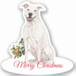 Merry Christmas Staffordshire Custom-Cut Vinyl Aufkleber