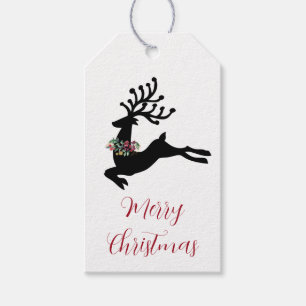 Merry Christmas Stag Gift Tags Geschenkanhänger