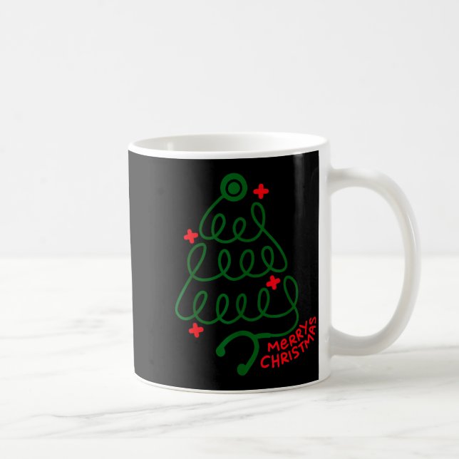 Merry Christmas Stethoscope Nurse Cna Xmas Holiday Kaffeetasse (Rechts)