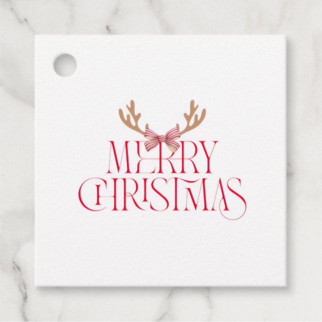 Merry Christmas Sticker – Holiday Gift Label (Vorderseite)