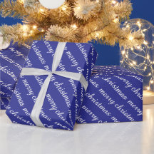MERRY CHRISTMAS STYLISH MODERN BLAUE FARBE GIFTS