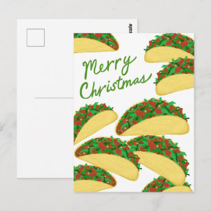 MERRY CHRISTMAS Taco Avalanche Deluxe Urlaub Postkarte