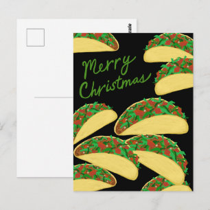 MERRY CHRISTMAS Taco Avalanche Deluxe Urlaub Postkarte