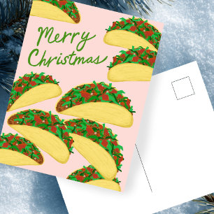 MERRY CHRISTMAS Taco Avalanche Deluxe Urlaub Postkarte