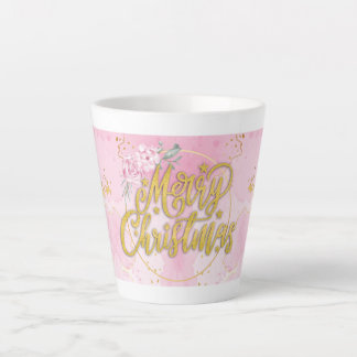 Merry Christmas Tasse - Gold & Rosa Design