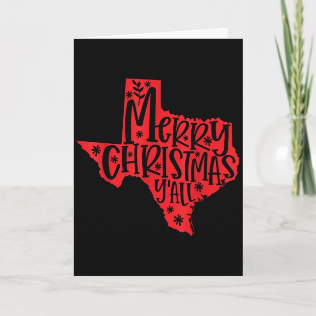 Merry Christmas Texas  Karte (Vorderseite)