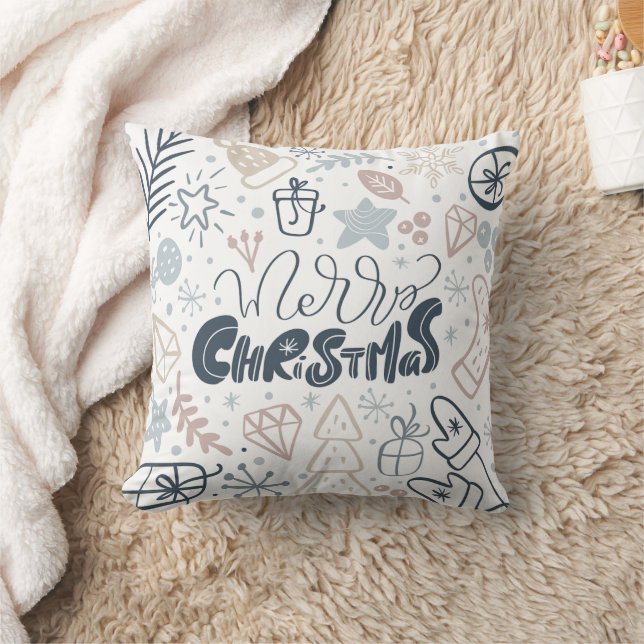 Merry Christmas Throw Pillow – Cozy Holiday Decor Kissen (Decke)