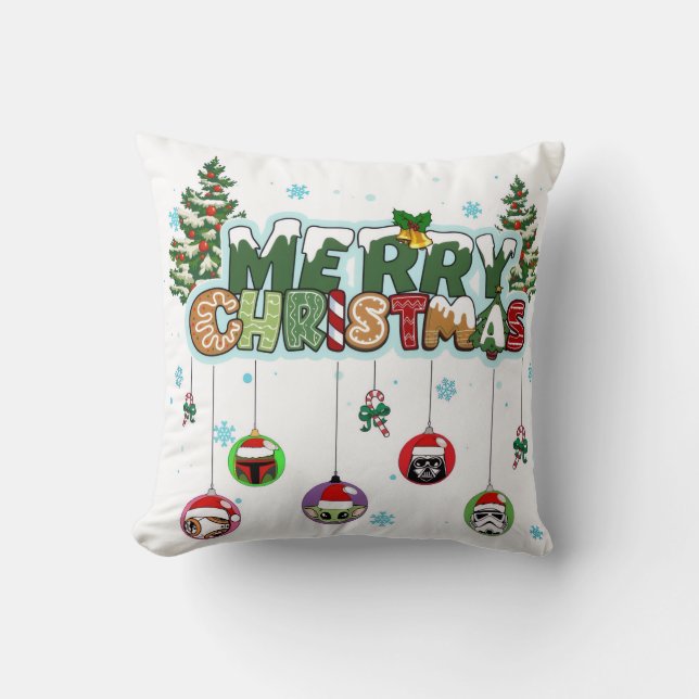 Merry Christmas Throw Pillow Kissen (Vorderseite)