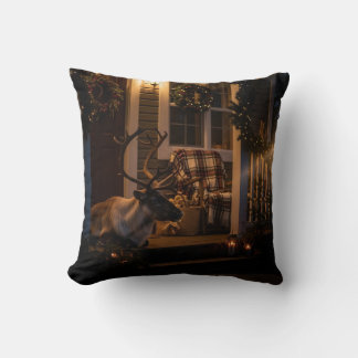 Merry Christmas Throw Pillow – Reindeer Kissen