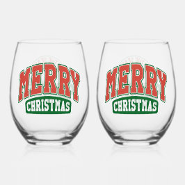 Merry Christmas 'Tis the Season to Sparkle Weinglas Ohne Stiel