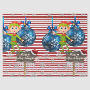 Merry Christmas Tissue Elf Seidenpapier